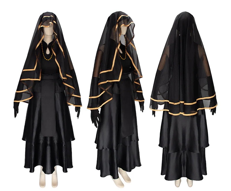 コスプレ変装仮装衣装シスターTheNun牧師ハロウィン仮装舞踏会パーティーショーウエディングドレス日向ヒナタ