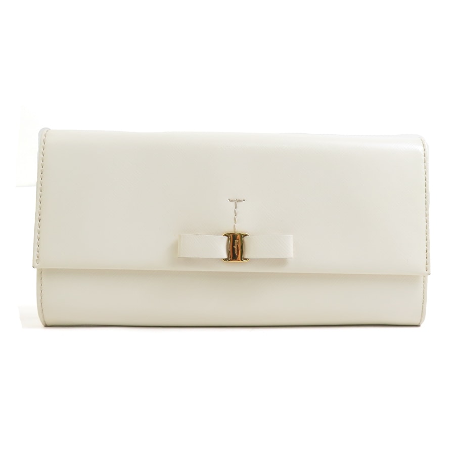 サルヴァトーレフェラガモ Salvatore Ferragamo 長財布 レザー アイボリー レディース 56103a