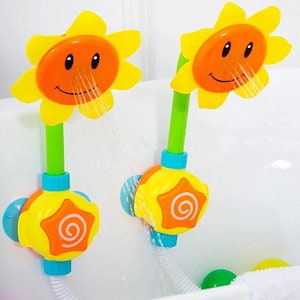 超人気ベビーシャワー電動ひまわり自動太陽赤ちゃん子供がバスルームバスおもちゃで遊ぶ