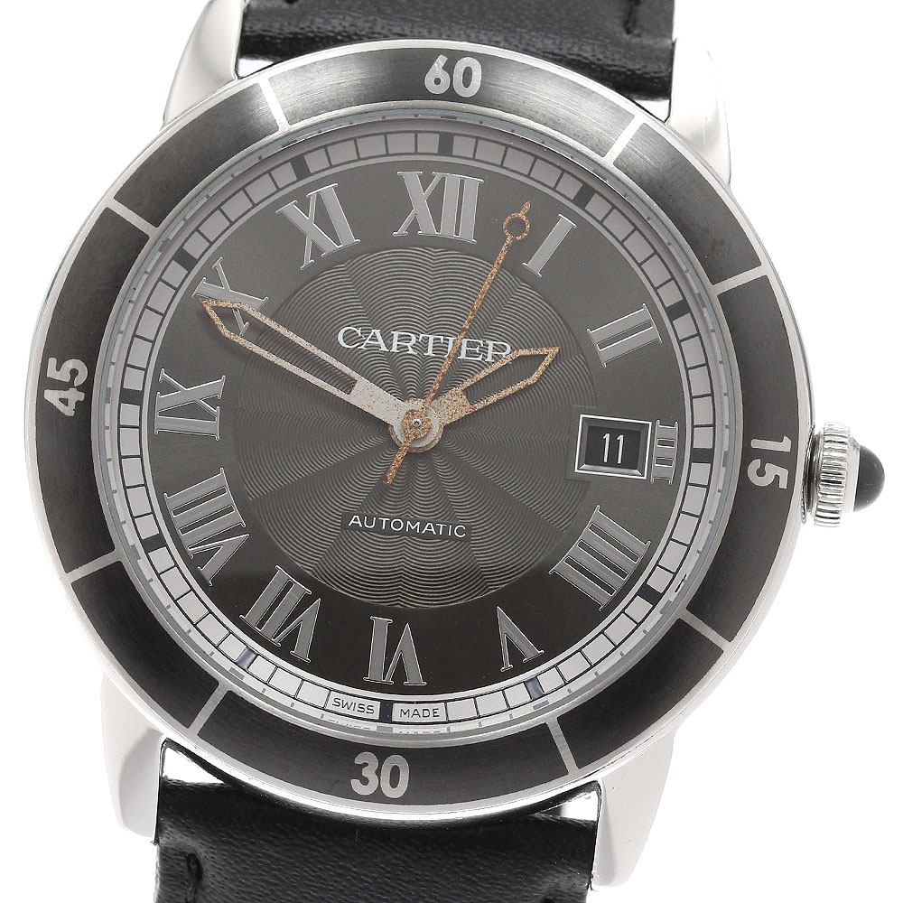 カルティエ CARTIER WSRN0003 ロンド クロワジエール ドゥ カルティエ デイト 自動巻き メンズ _940054【中古】