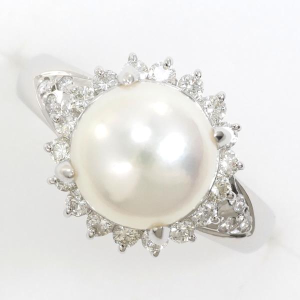 PT900 プラチナ リング 指輪 10号 パール 約8mm ダイヤ ジュエリー 中古 45,798円