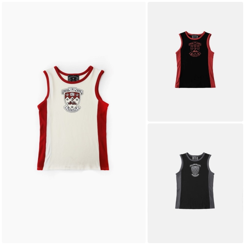 【BADBLOOD】[UNISEX] WORKSHOP SHIELD PRINT TANK : 3COLORS