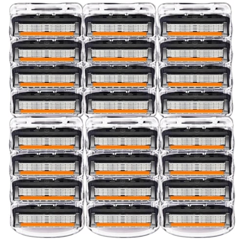 5重かみそり刃プログライドフュージョンパワー男性ブラック互換用ジレット24個