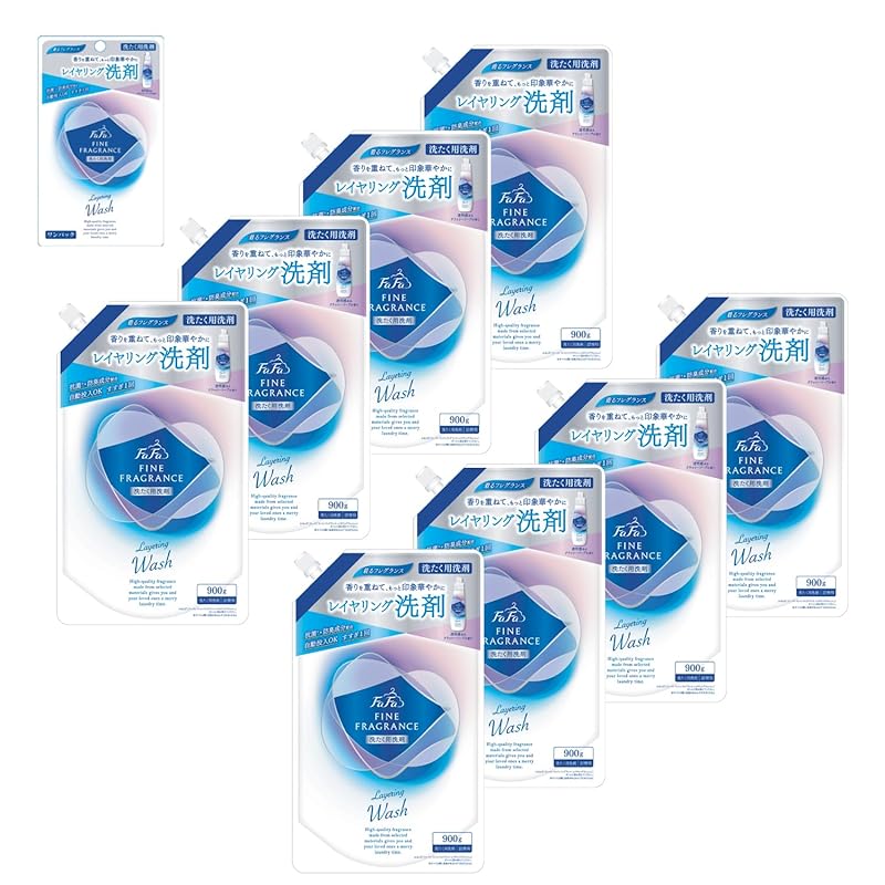 ファーファ 洗濯用 液体 洗剤 ファイン フレグランス レイヤリング ウォッシュ クラッシー ソープ の香り 詰替 (900g) 8個 セット 液体洗剤 ファインフレグランス レイヤリングウォッシュ