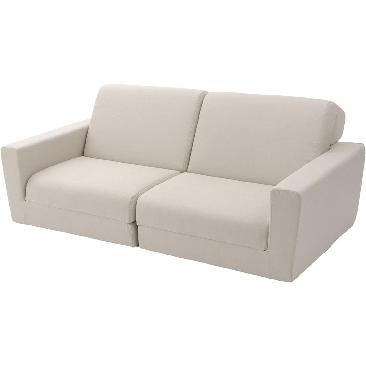 【I】セルタン(CELLUTANE) ソファベッド 2人掛け 大きめサイズ CHIDORI 和楽の千鳥 ダリアンベージュ　折り畳み式 簡易ベッド リビング 【受注生産品】グ