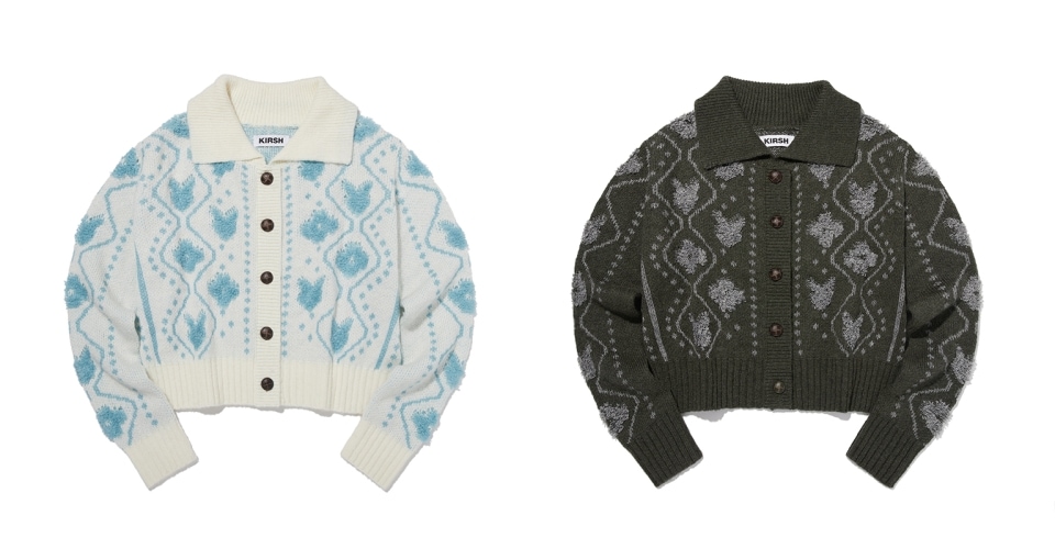 WITTY BUNNY JACQUARD CARDIGAN