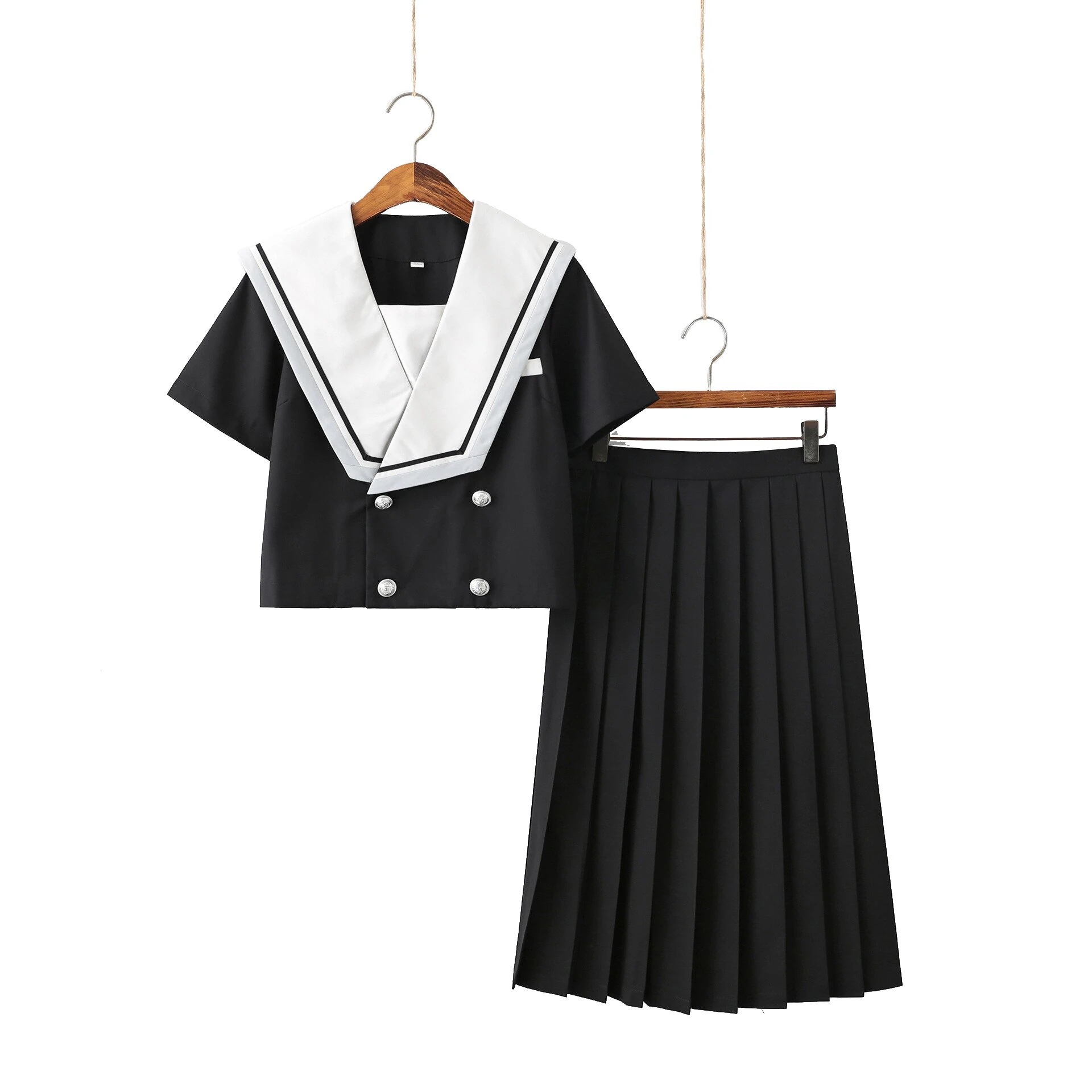 韓国クールな簡単着用韓国ファッション制服学生制服クラス制服セーラー制服カレッジスタイル制服2点セット
