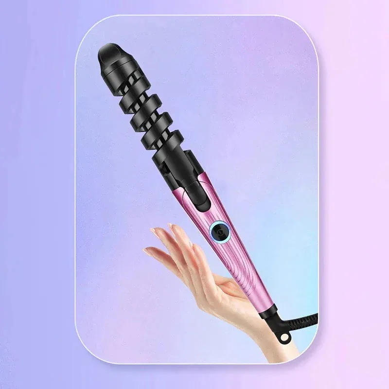 使いやすい ヘア ストレートアイロン サロンスタイル 急速加熱 新品カールアイロン セラミックスパイラルヘアアイロン