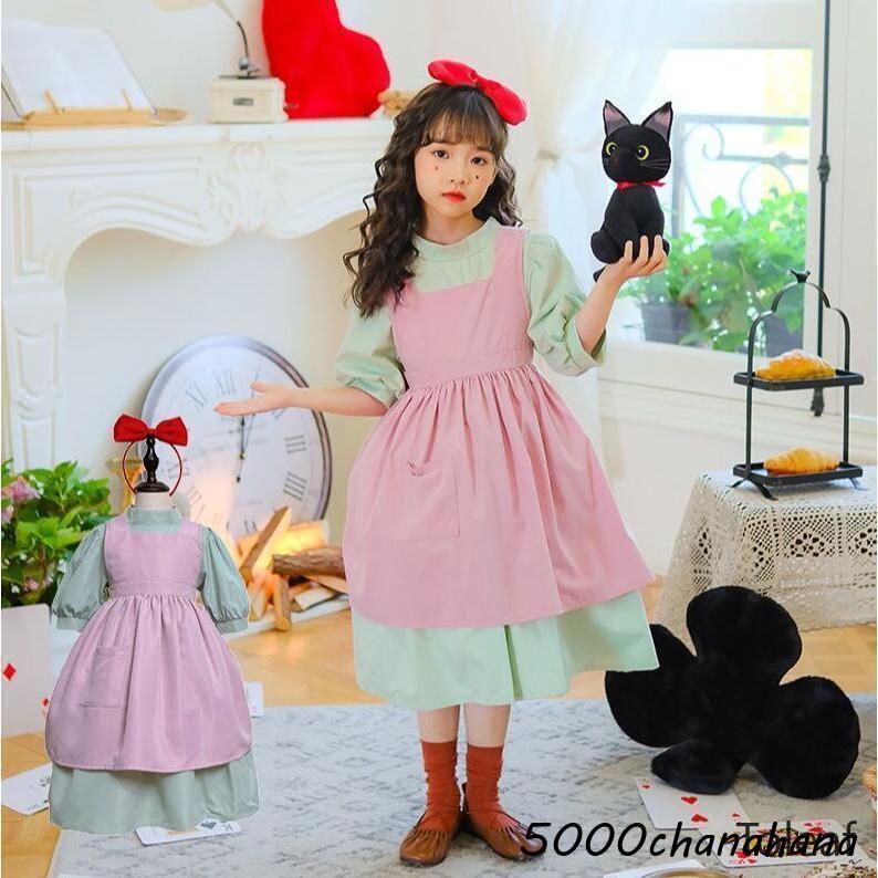 メイドコス ロリータ コスプレ ハロウイン服 衣装 ワンピース [本日のセール]子供メイド服 ゴスロリ 5分袖ワンピース+エプロン+カチューシャ3点セットアップ 可愛い