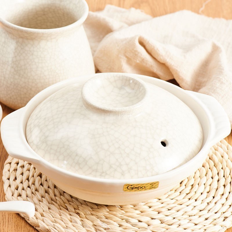 銀峯陶器 貫入 7号 土鍋 萬古焼 日本製 国産