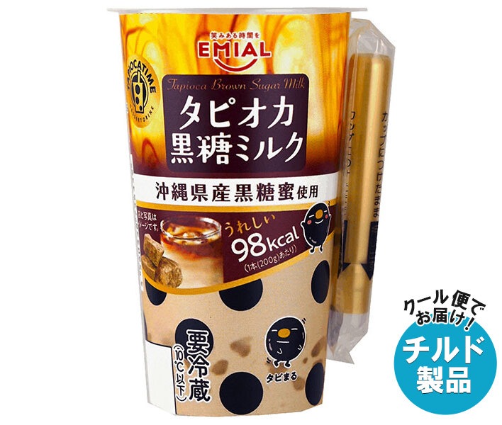 チルド 安曇野食品工房 TAPIOCA TIME(タピオカタイム) タピオカ黒糖ミルク 200g×12本入×(2ケース)