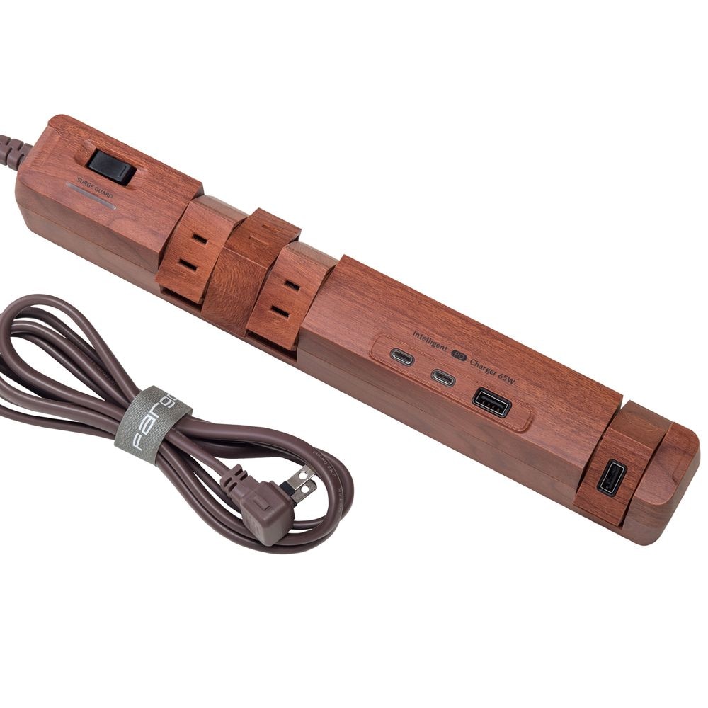 Fargo（ファーゴ） PD65W AC6個口 USB-C×2ポート・USB-A×2ポート 電源タップ TAPKING 1.8m（ダークウッド） T5DW 7,409円