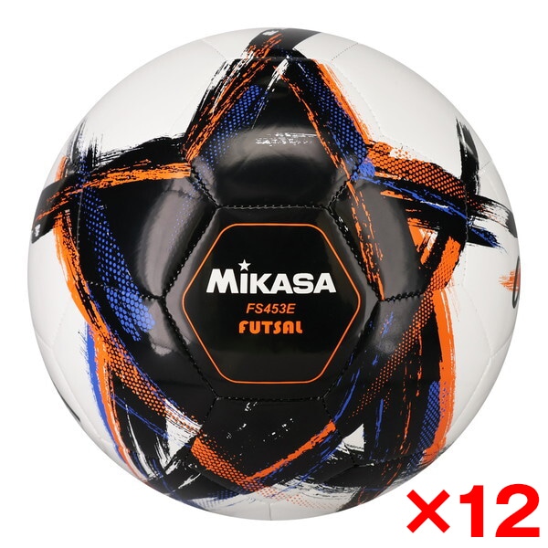 12個セット FS453E-BK OrgestA フットサルボール レジャー用 4号球 マシン縫い ブラック