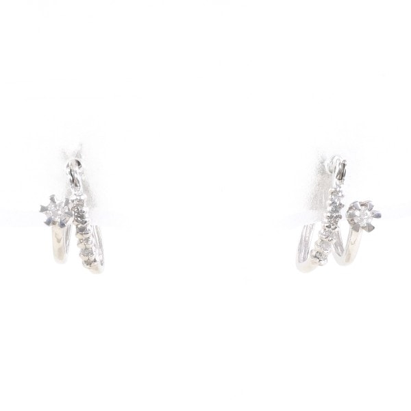 K10 10金 WG ホワイトゴールド ピアス ダイヤ 0.05 ×2 ジュエリー