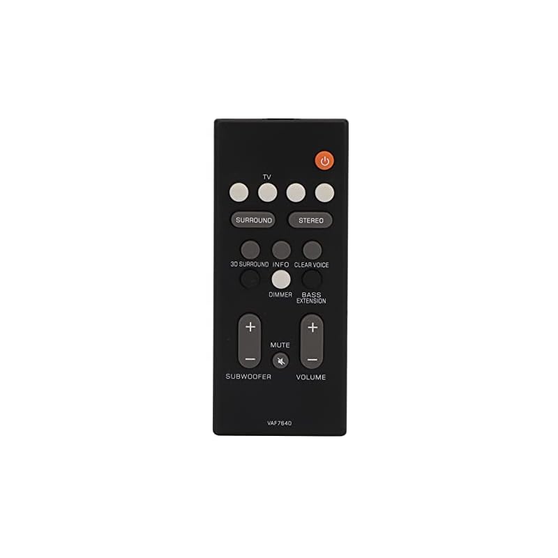 ホームシアターサウンドサウンドバースピーカー用リモコンVAF7640 VAF76400 ATS 1080 ATS1080 YAS 108 YAS108用