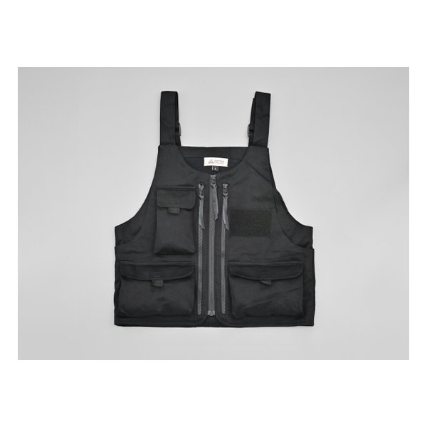 ベスト 春夏秋冬 プロテクターポケット装備 アウトドアベスト ブラック Lサイズ 36065