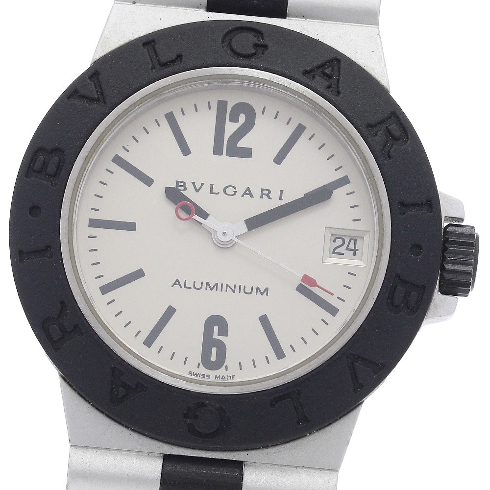 ブルガリ BVLGARI AL32A アルミニウム デイト クォーツ ボーイズ 美品 _943815【中古】