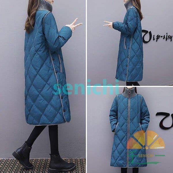 【新品登场快速出荷】中綿ダウンコート レディース 40代 ロング丈 軽い 冬服 厚手 アウター 中綿コート 中綿ジャケット ダウン風コート タートルネック 暖かい 大きいサイズ スリム