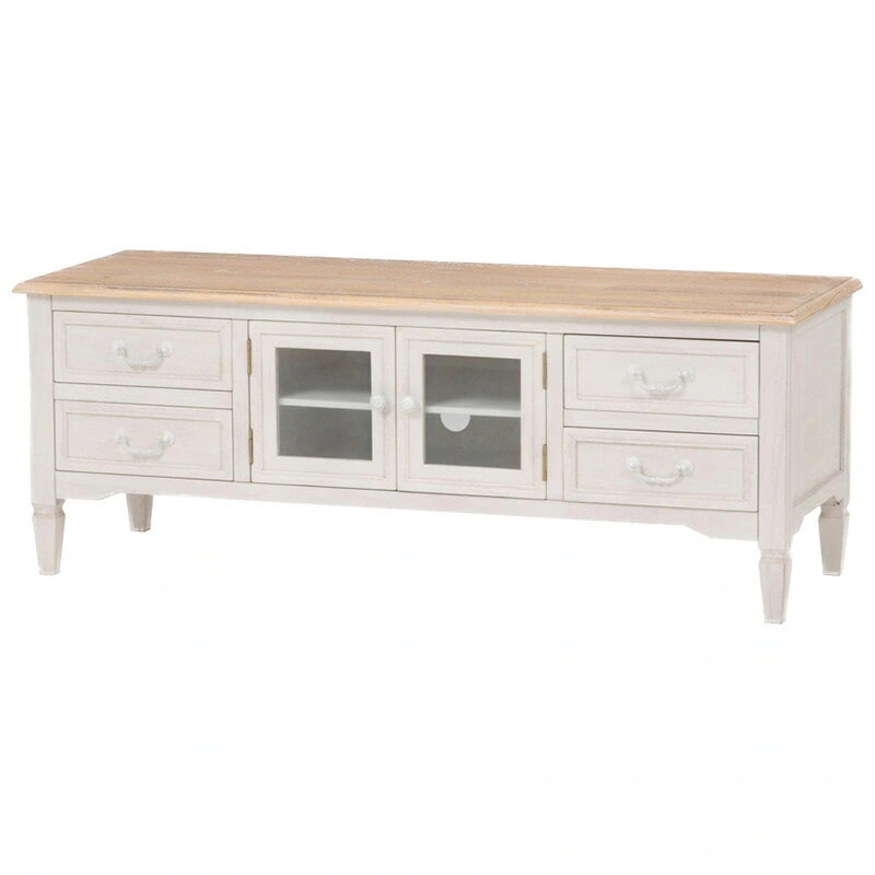 ブロカントシリーズ　テレビ台（ホワイト）　MTV-7323WH優しい雰囲気と高級感を感じられるアンティーク調の家具です