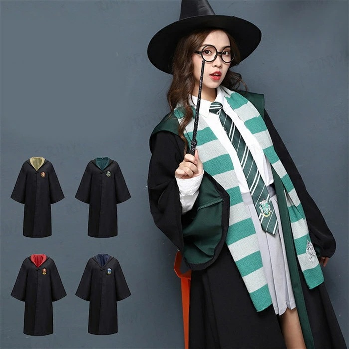 2点購入で200円割引夏の新着商品 ベストセラー仮装 ハリーポッター コスプレ衣装 子供用 大人用 10点フルセット スリザリン ホグワーツ サラーザール 道具 魔法魔術学校 制服 クリスマス コスチ