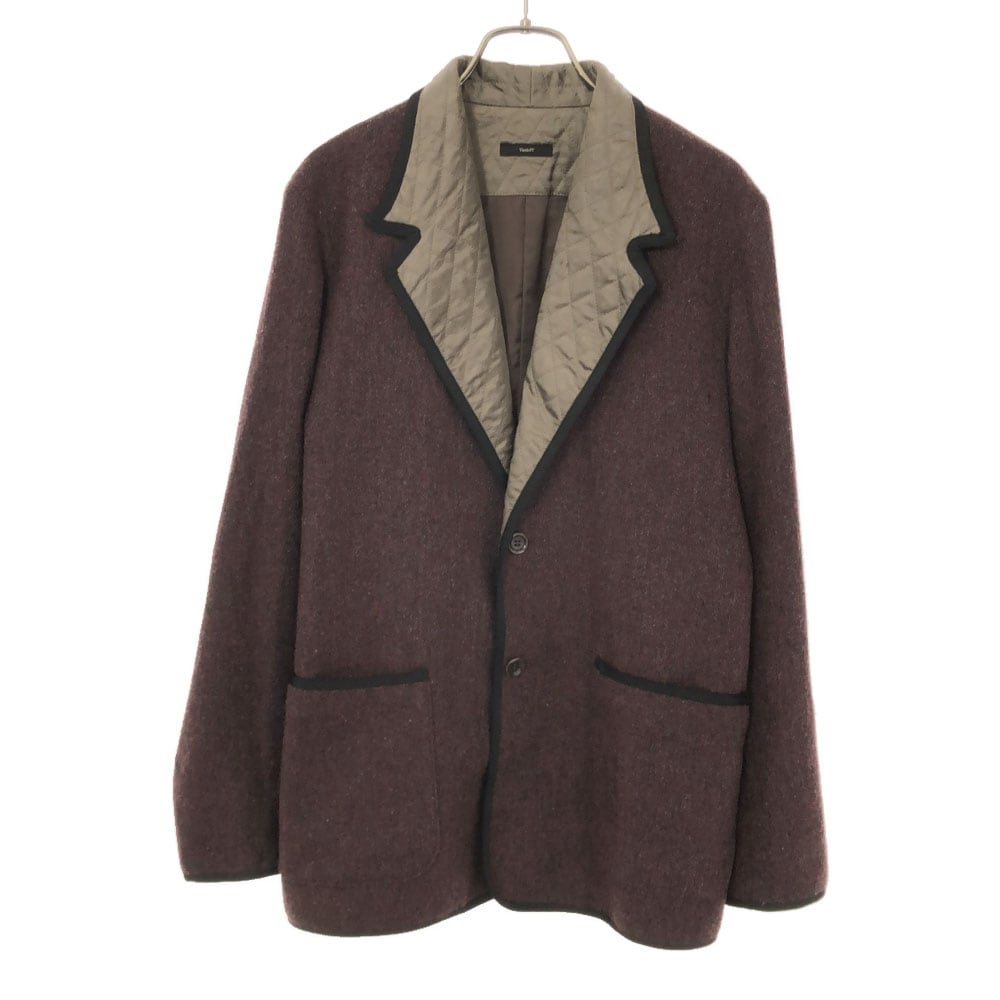 日本製 ウールブレンド テーラードジャケット 1 ボルドー キルティング メンズ