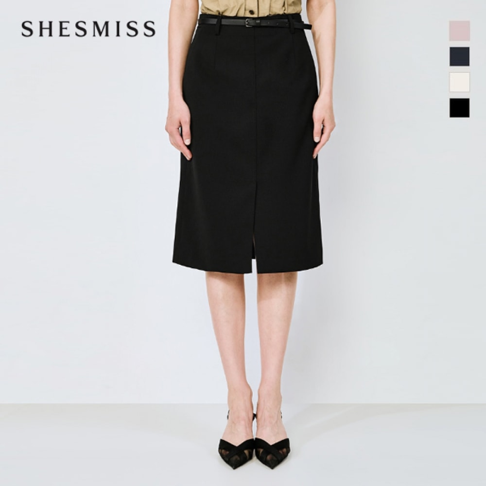 (彼女のお嬢さん) レザーベルト付きスリットスカート_swwsko22030 5,002円