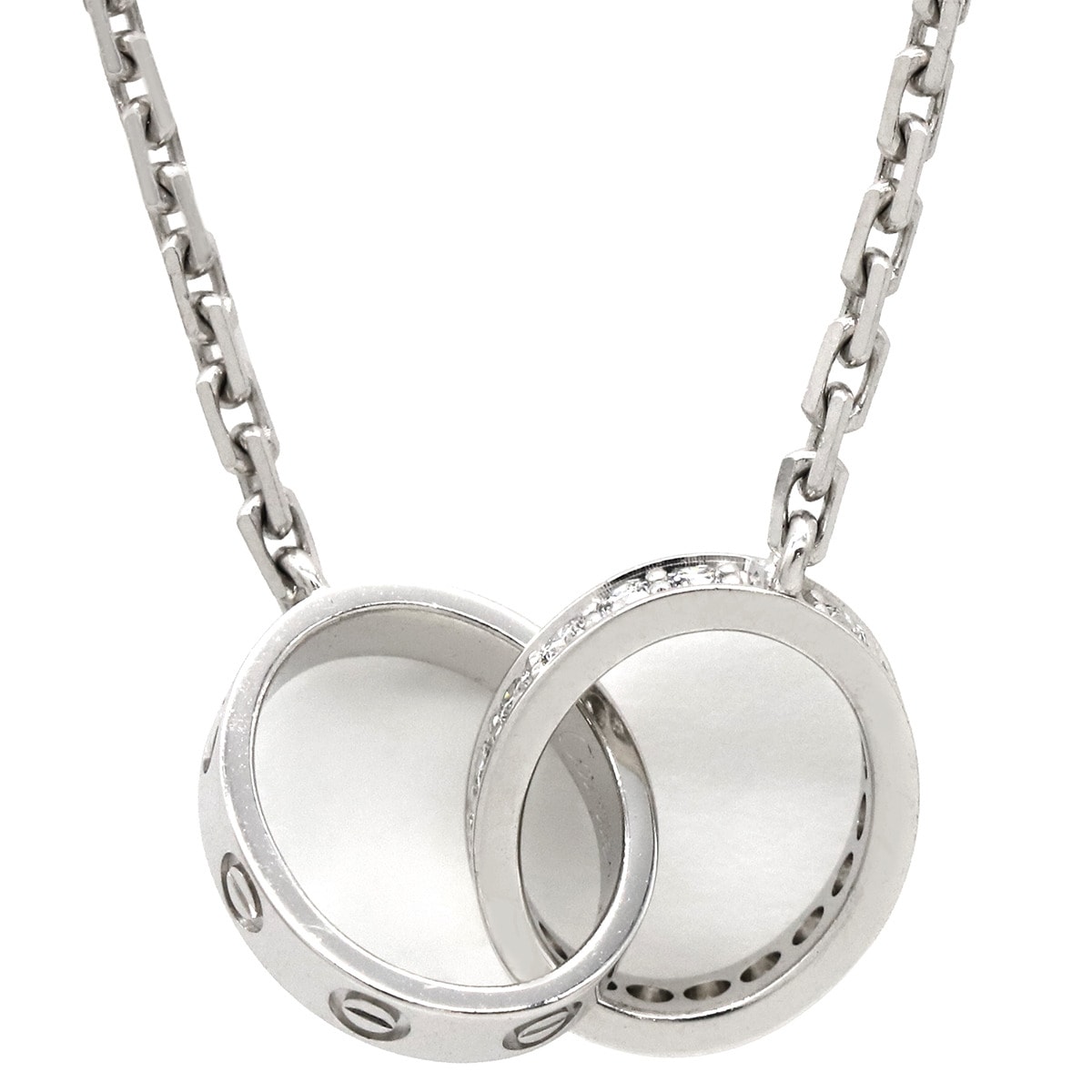 カルティエ Cartier ネックレス ベビーラブ ダイヤ K18WG ダイヤモンド ホワイトゴールド 18金 750WG B7013700【中古】