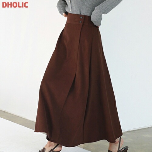 [メガ割りSALE]ラップツーボタンバックゴムスカート