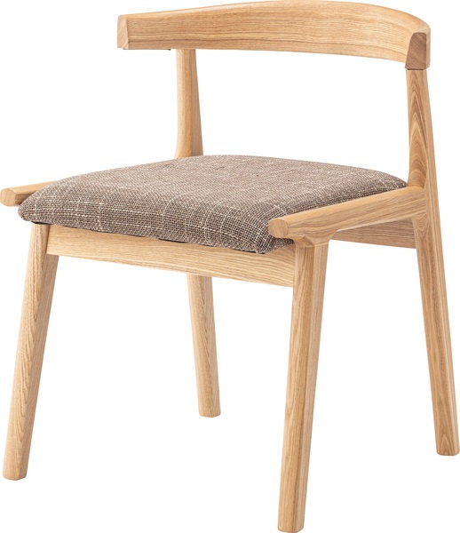 ヘンリー ダイニングチェア 椅子 いす 布張り おしゃれ スタイリッシュ 北欧風 モダン カフェ 一人掛け ヴィンテージ ナチュラル 天然木 木製 ロースタイル 背もたれあり ブラウン ダークブラウン