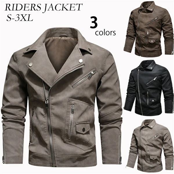 メンズ ジャケット ライダース ブルゾン バイクジャケット 大きいサイズ ユニセックス 合成皮革 ジップアップ レザージャケット トップス 20代 30代 40代 トップス PUジャケット 通勤通学