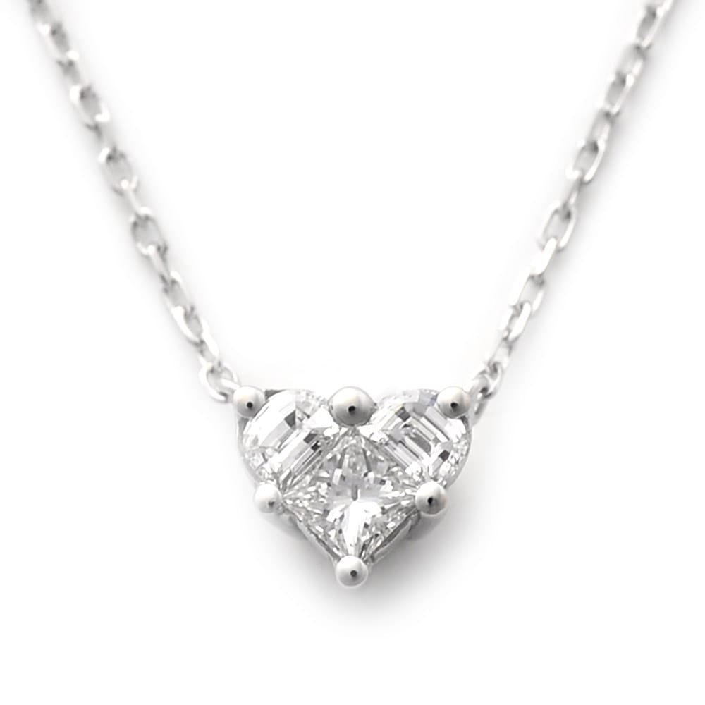 21721768-J8540-9066 ハートダイヤモンド 0.18ctホワイトゴールド ネックレ 144,100円