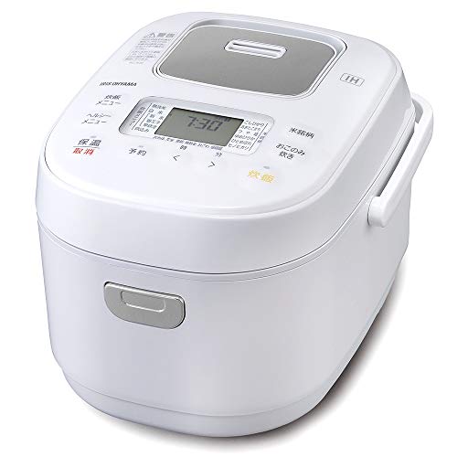 アイリスオーヤマ 炊飯器 3合 IH式 40銘柄炊き分け機能 極厚火釜 玄米 2020年モデル ホワ