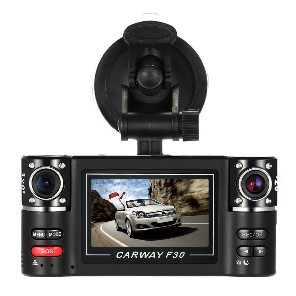 F30デュアルレンズ車レコーダー2.7HD車のカメラDVRメーター