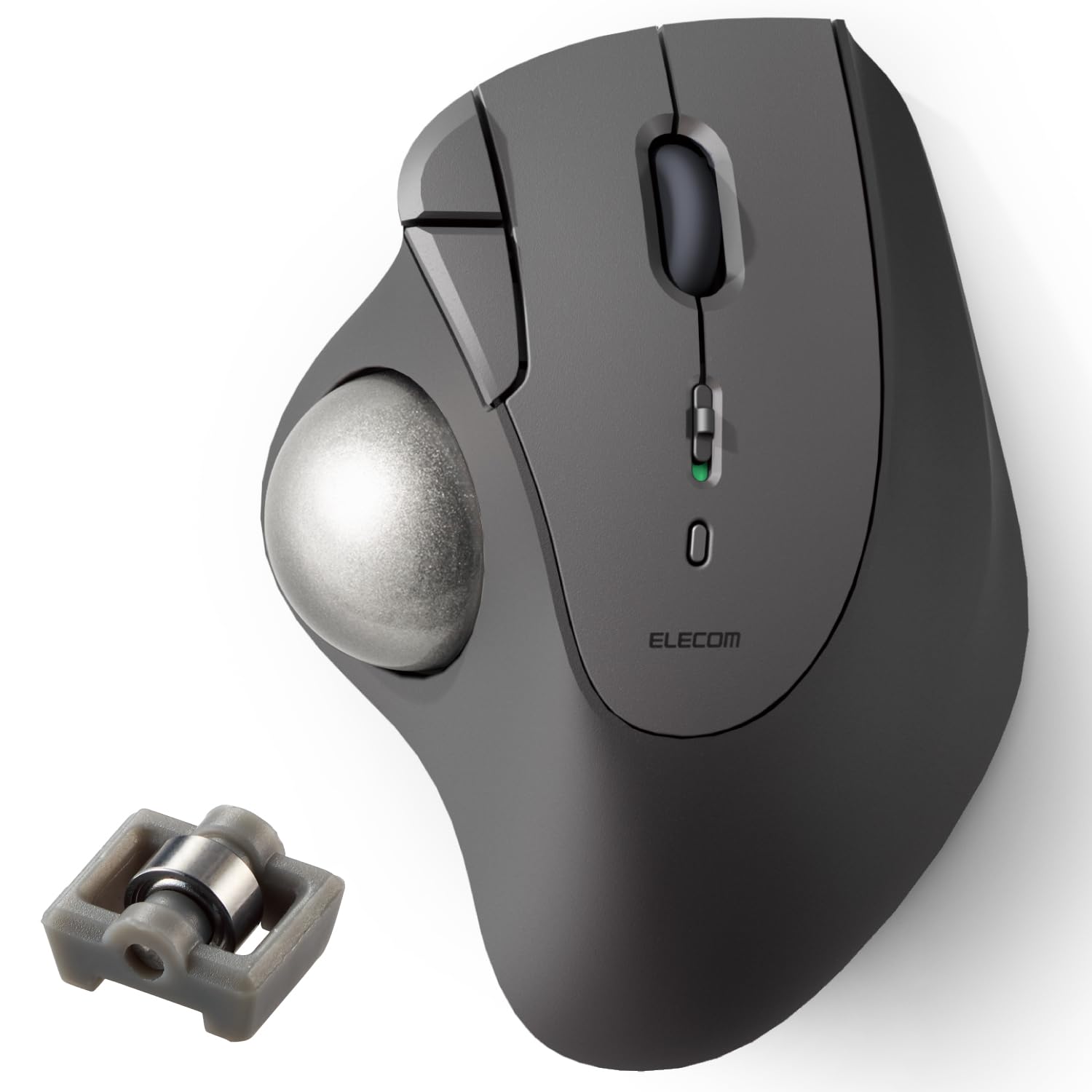 エレコム ワイヤレス トラックボールマウス Bluetooth IST (イスト) シリーズ 5ボタン 親指操作 ベアリング支持 Windows Mac Chromebook ブラック 2 M-IT1