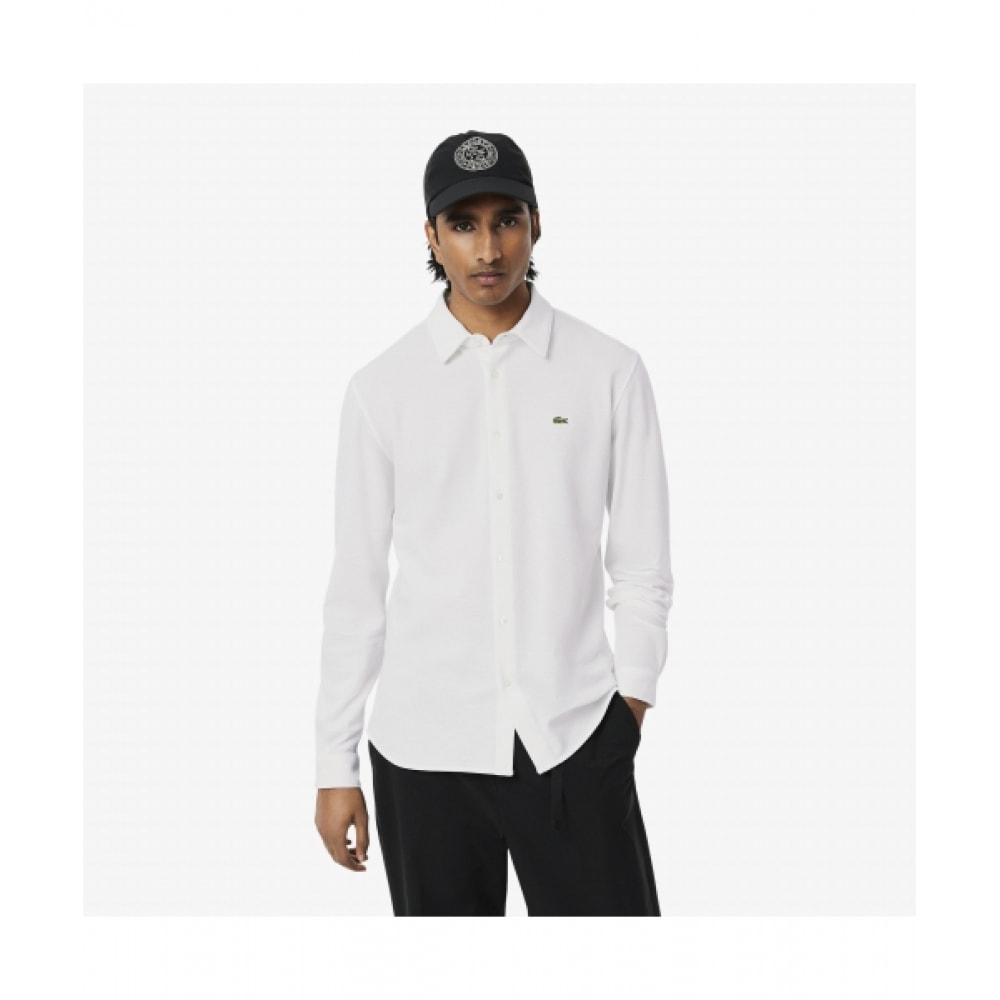 LACOSTE メンズスリムフィットジャージーソリッドシャツ [ホワイト] 19,705円