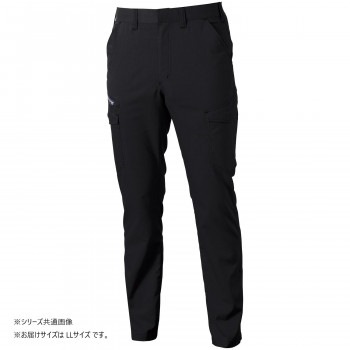 桑和 3478-08 カーゴパンツ LLサイズ ブラック（4）