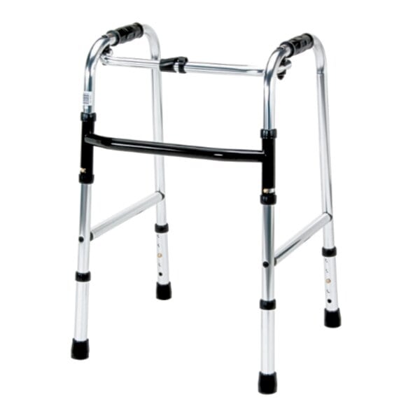 歩行器 アルミ製 ミニタイプ 固定型 非課税 歩行器 室内用 歩行補助 軽量 頑丈 折り畳み 折りたたみ 折畳み シルバー 福祉器具 けが リハビリ