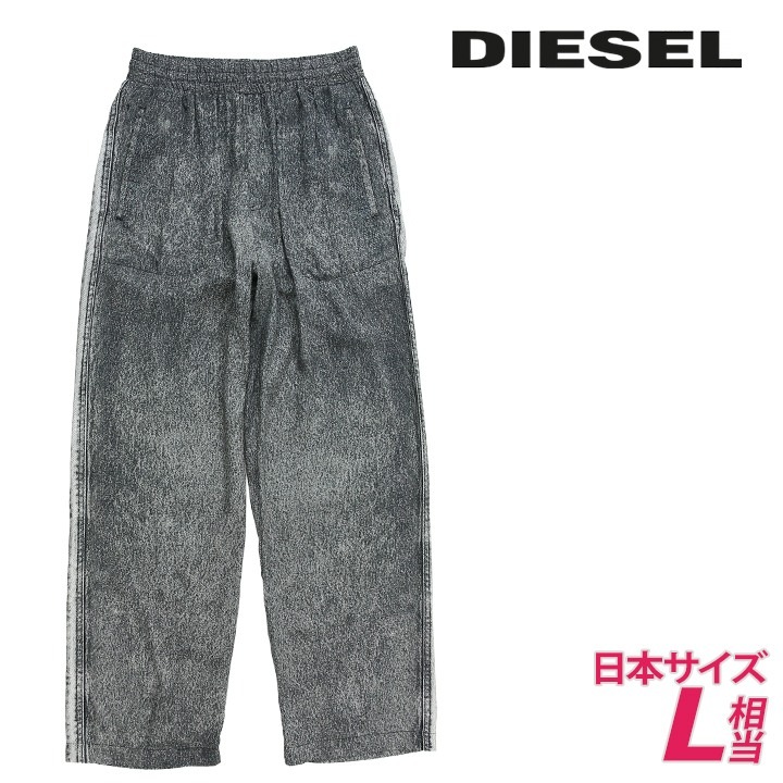 イージーパンツ レディース P-FERNY-DEN-A ウエストゴム デニム風プリント die-l-p-g4-22e