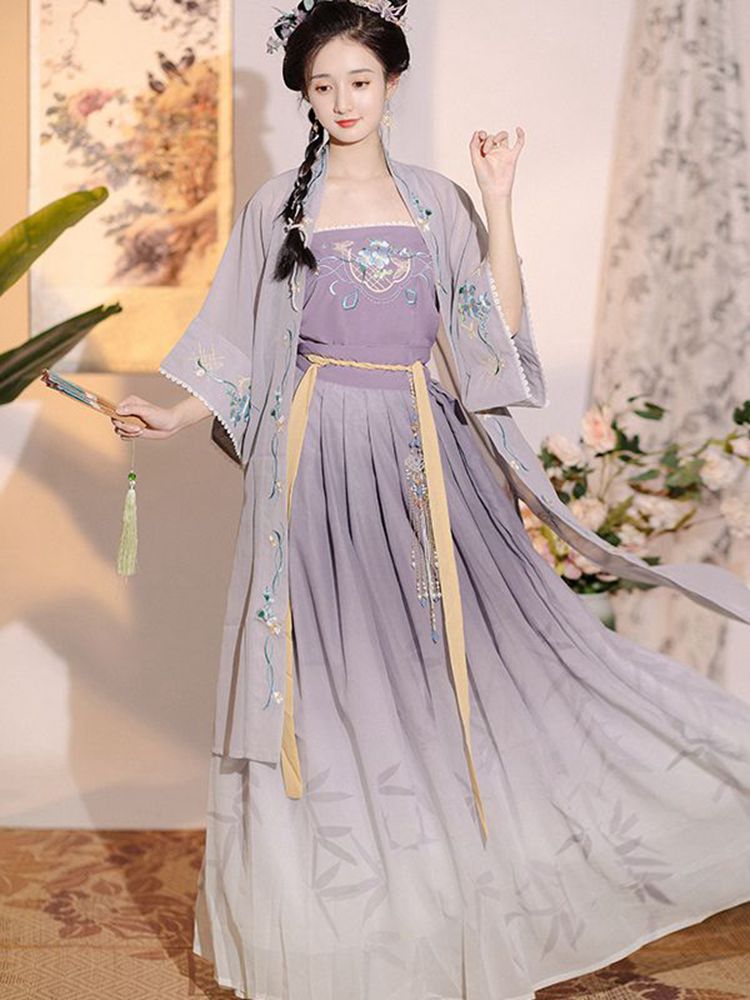 【ジュンヤオ】宋代漢服女性中国風刺繍オーバーシャツ漢要素大人改良女性漢服