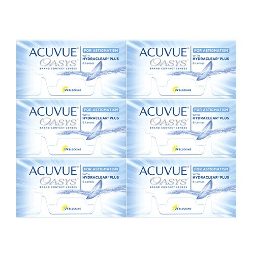 アキュビューオアシス乱視用(6枚入)6箱/ゆうパケット/2週間交換 トーリック コンタクト/sale10