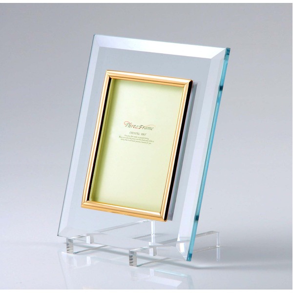 高級クリスタルアート フォトフレーム DX 写真立て 2L版対応 179mm×127mm ウルトラホワイトガラス使用 化粧箱入り 日本製