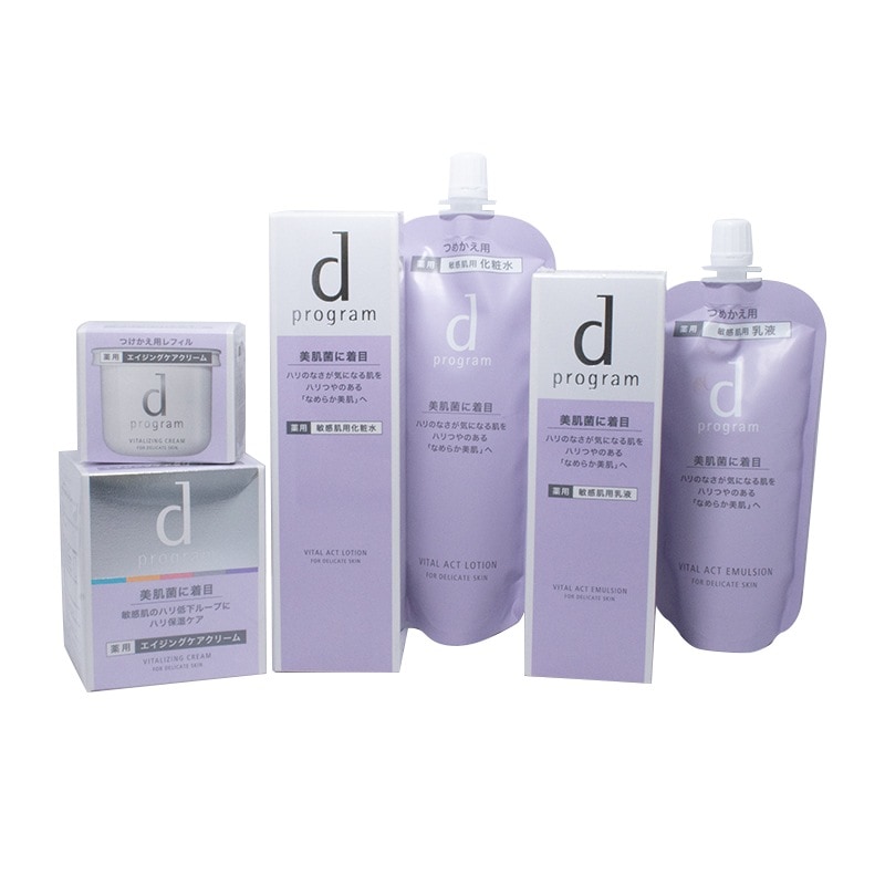 [d program]ハリのなさが気になる肌を ハリつやのある「なめらか美肌」へ 導く　化粧水・乳液・クリーム　「本体・つめかえ」