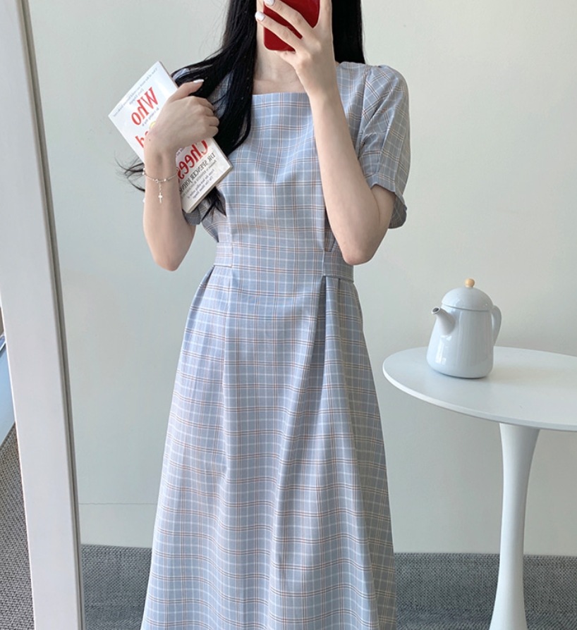 ワンピース デート モテアイテム シャツワンピース ミモレ丈 半袖 チェック柄 コットン 可愛い きれいめ 上品 おしゃれ かっこいい 可愛い ラブリー キュート ガーリー クール モード系 4,771円