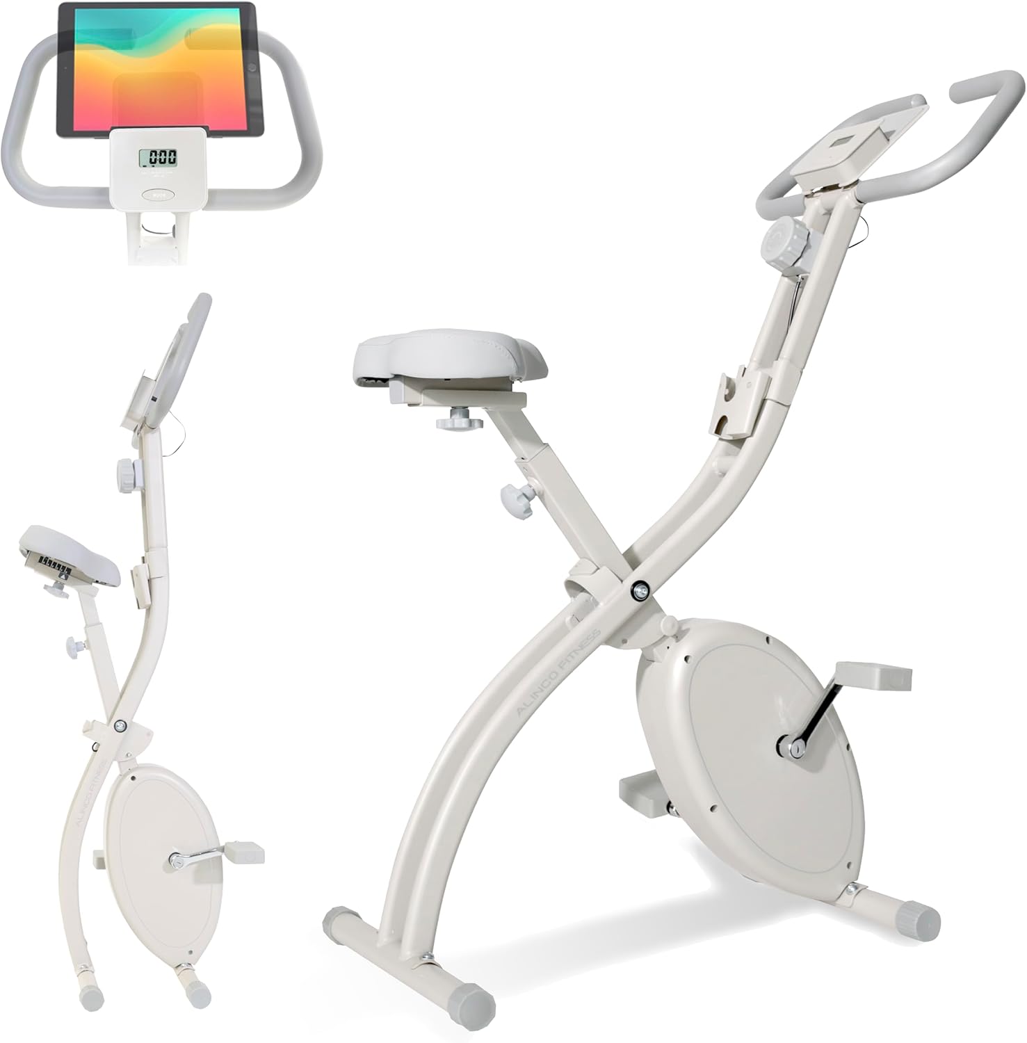 アルインコ(ALINCO) フィットネスバイク クロスバイク 静音 サドル調整 組立簡単 家庭用 折りたたみ 健康器具 ダイエット