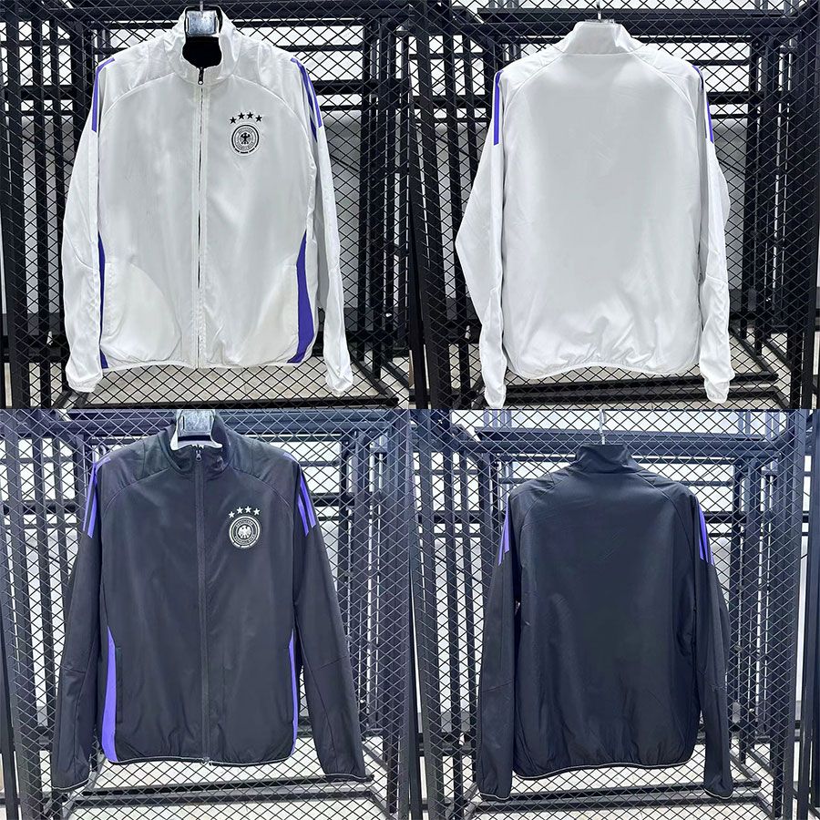 2425ドイツのトレーニングスーツ外観服ジャージの男子長袖ジャケット両面ウィンドブレイカーユニフォーム秋と冬のスポーツウェア