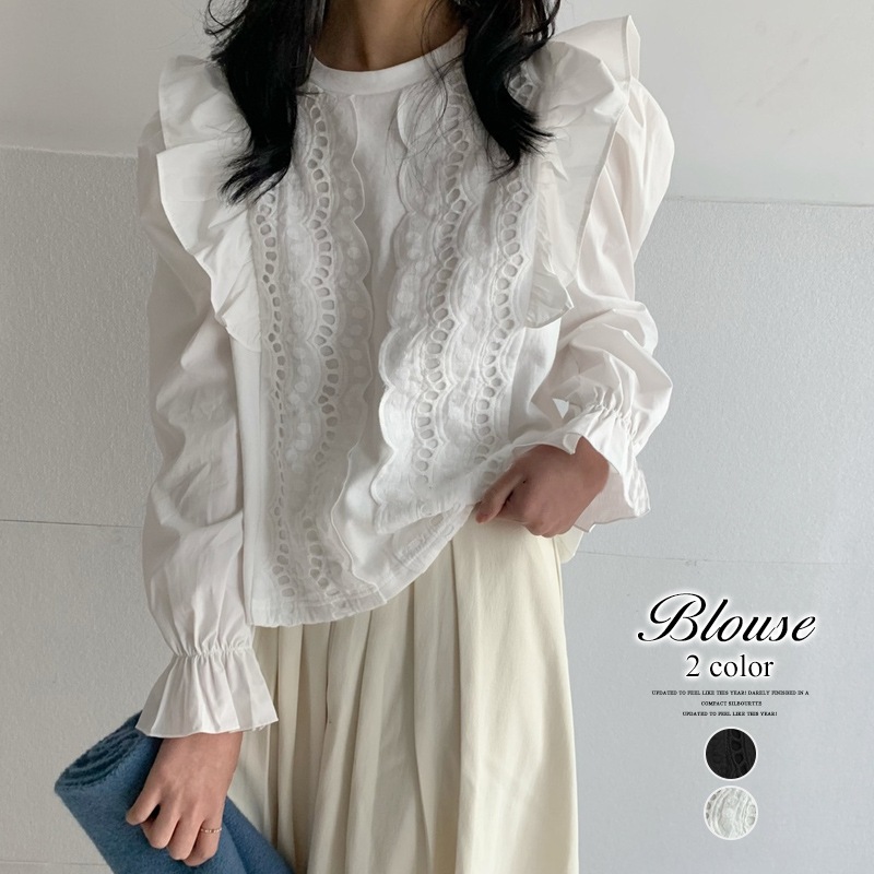 2022春人気のおすすめ 韓国ファッションTシャツツ 年末のプロモーション大特価 ブラウス ホワイト 半袖 最大74％オフ！ バルーン袖