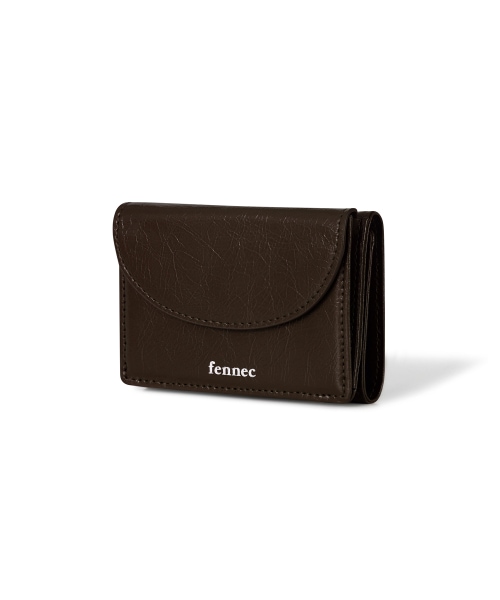 【FENNEC】 CRINKLE HALFMOON MINI WALLET - ESPRESSO 財布 正規品