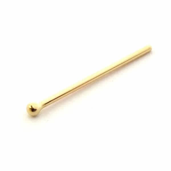 14金 鼻ピアス イエローゴールド ノーズピン 20G 20ゲージ 本物の金 ボディピアス 高級 メンズ レディース ノストリル 男性 女性 プレゼント ノーズスタッド k4nst-20-npin