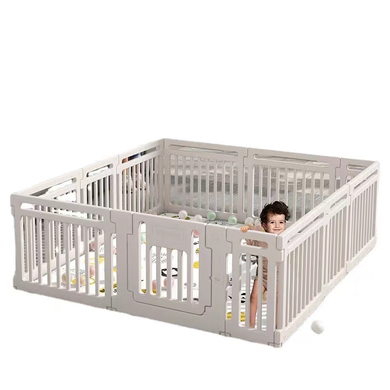 ベビーサークル ハイタイプ 滑り止め付 簡単組立 子供 ドア 扉 プレイペン 赤ちゃん 大きい 長方形 大型 北欧 シンプル おしゃれ かわいい ベビーフェンス ベビーゲート フェンス