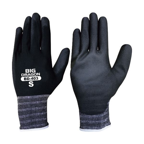 （まとめ）富士グローブ ウレタンゴールド BD-403 S ブラック 1パック（10双）[x5]